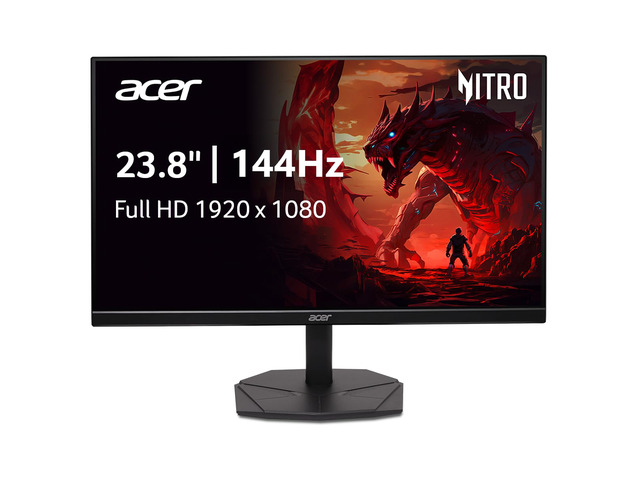 Nitro 23.8 Gaming Monitor Full HD 1920 x 1080 IPS ZeroFrame AMD FreeSync 144Hz Refresh Rate 1ms (VRB) sRGB 99% 1 x Display Port 1.2...