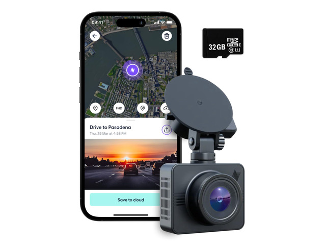 Beam GPS Dash Cam - Dash Camera for Cars with 32GB SD Card Included Unlimited Cloud Storage 24H Parking Mode Dash Cam for Cars. Wireless Car Camera...