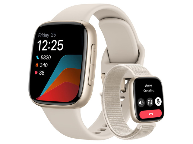 Smart Watch for Women/Men, Answer/Make Call, 1.85' AMOLED Always-On Screen Compatible iPhone/Android, Fitness Tracker with Heart Rate/Sleep/SpO2...