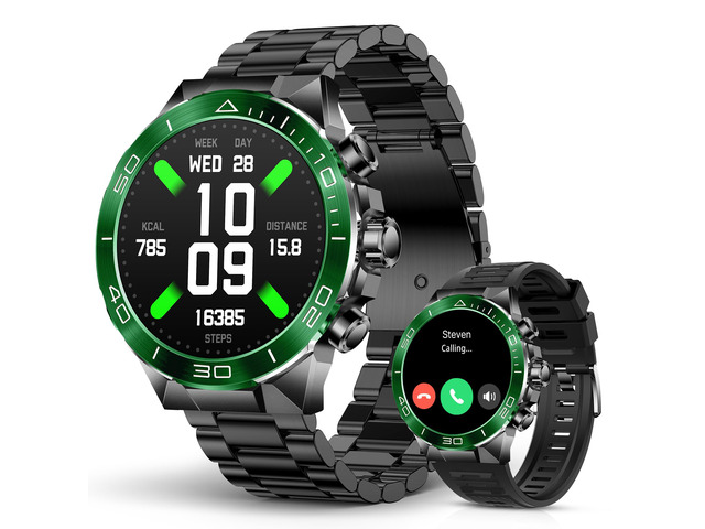 Men's Luxury Smart Watch - 1.43' AMOLED Display Smartwatch with HD Bluetooth Calling, 400mAh 30-Day Battery, 100+ Sports Modes, Health Monitor with...