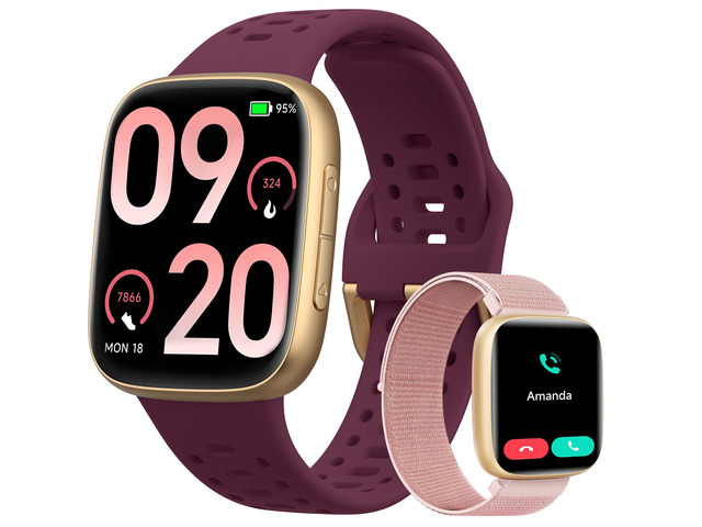 Smart Watches for Women/Men Android iPhone, [1.85' AMOLED Screen] Smartwatch Fitness Tracker 3ATM Waterproof with Bluetooth Calls, AI Control,...
