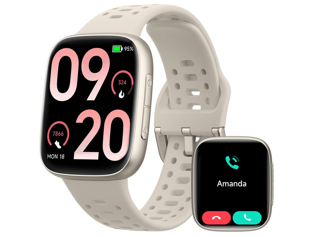 Smart Watches for Women/Men Android iPhone, [1.85' AMOLED Screen] Smartwatch Fitness Tracker 3ATM Waterproof with Bluetooth Calls, AI Control,...