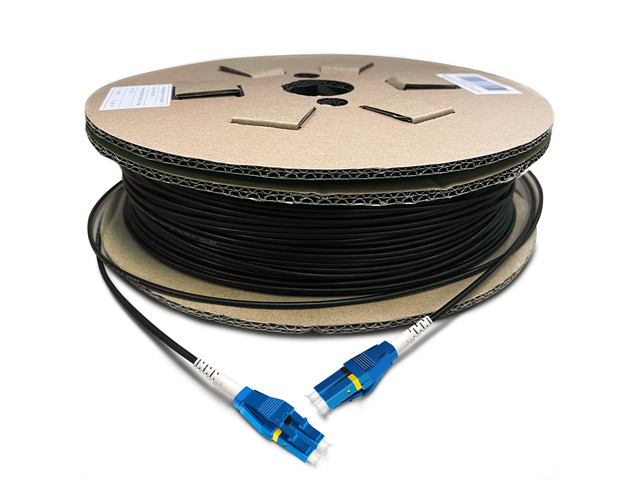 100 Meters Uniboot LC to LC Outdoor Armored Fiber Patch Cable, Low Friction Single Mode Duplex Fiber Optic Cable Jumper Optical Patch Cord,...