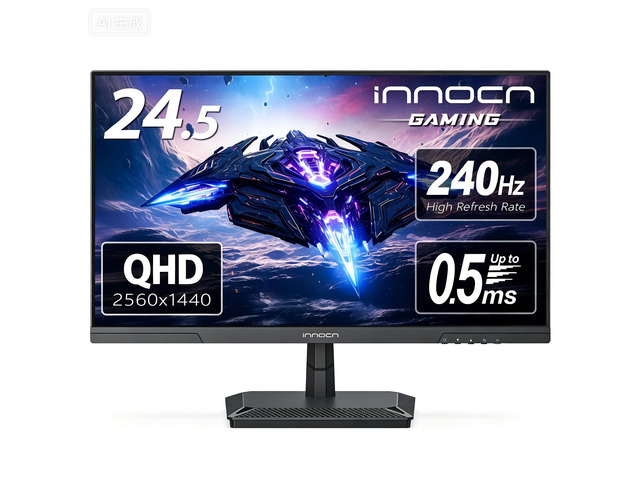 24.5 Inch Gaming Monitor 1440P 240Hz QHD 2K PC Desktop Gaming Screen Fast IPS HDMI 2.1 Display, DisplayPort, Built-in Speaker, 25G2S
