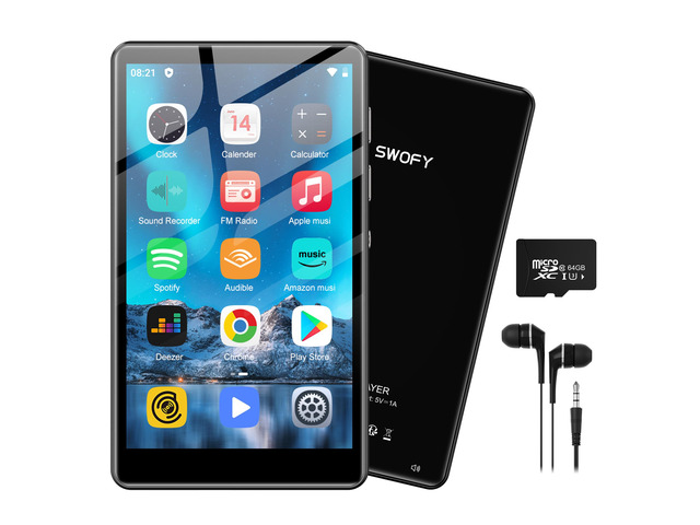 80GB MP3 Player with Bluetooth and WiFi, M503Pro 4.0' Touch Screen MP3 Player with Speaker, Music Player with Spotify, Audible, Amazon Music,...