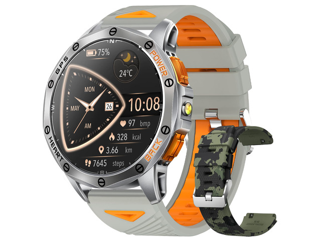 Military Smart Watches Built-in GPS, 170+ Sport Modes for Men with Flashlight, Smartwatch for Android Phones and iPhone, 1.43' AMOLED Screen...