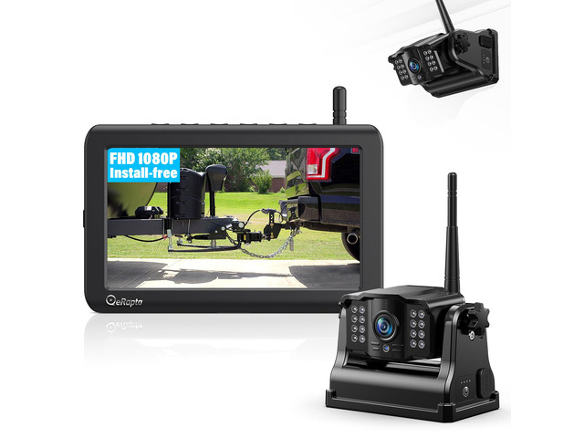 Wireless Backup Camera Magnetic: 5 Portable, 1-Min Install-Free Trailer Backup Camera with FHD1080P, Infrared Night Vision, 150° Wide-Angle View...