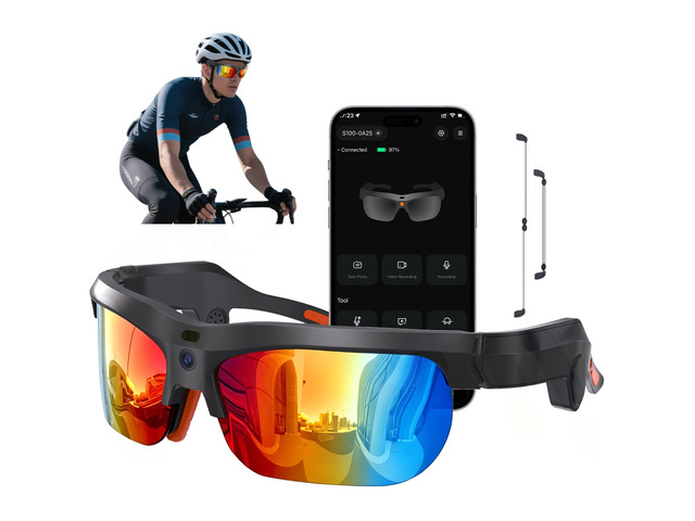 AI Smart Glasses - 2026 Upgrade with 20MP Camera, AI Voice Assistant & Real-World Recognition, EIS Anti-Bluetooth Audio Sunglasses, Sports Camera...