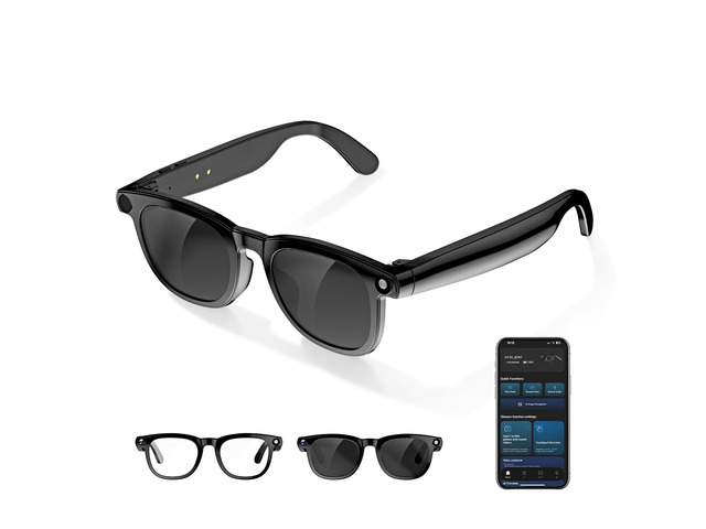 AI Smart Glasses with Camera, 4K Photos & 1080P Video,Real-Time Translation, Bluetooth 5.3, Assistant Conversation, Suitable for Vlogging,Cycling,...