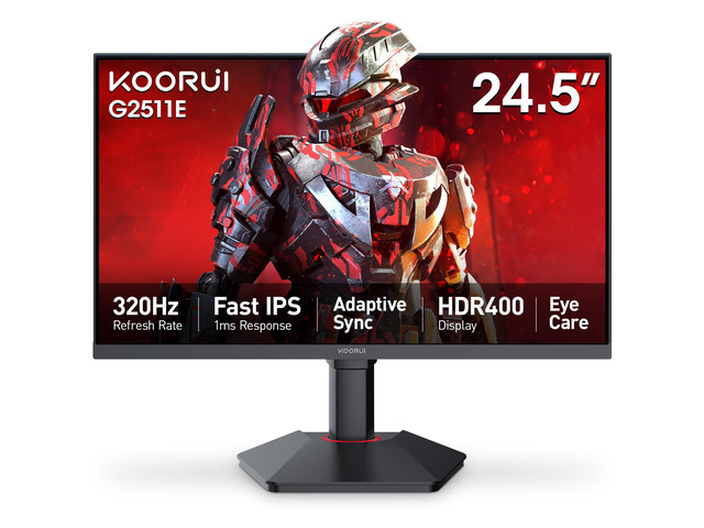 G2511E 24.5 Inch Gaming Monitor, 320Hz 1ms Fast IPS PC Monitor, FHD 1080P, HDR 400, 95% DCI-P3 Color Gamut, Adaptive Sync Compatible, Ergonomic...