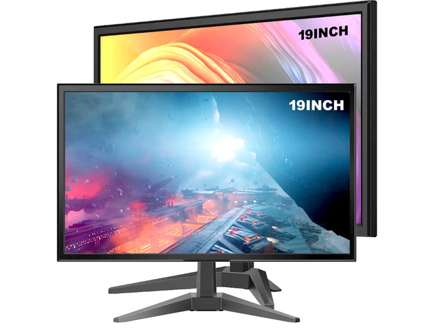 19-inch Full HD 75Hz Small Thin Monitor 2PACKS for laptops, Computers and desktops, HD+ 1440 x 900p, Anti-Glare, LED Display, VGA/HDMI Connection