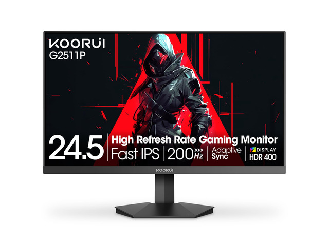 24.5 Inch Gaming Monitor 200Hz, 1ms, FHD(1920 * 1080p) IPS Display, HDR400, 90% DCI-P3 Color Gamut with Adaptive Sync, HDMI & DP Port, Black, G2511P