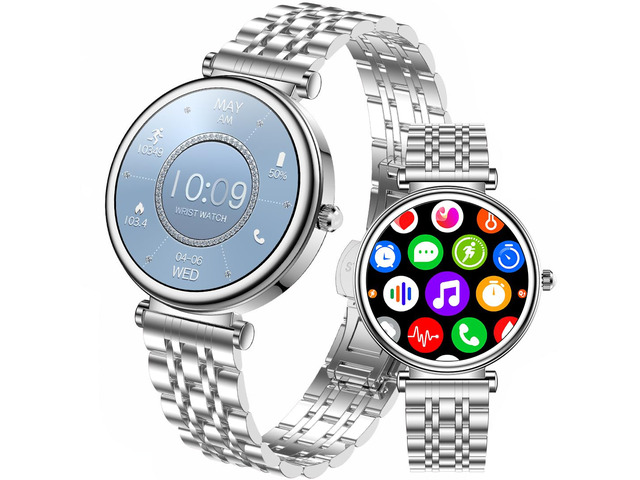 Smart Watch for Women 1.27' Color Screen Waterproof Fitness Activity Tracker Rose Gold Women's Smart Watch with Heart Rate Sleep Monitor for...