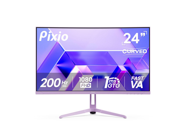 PXC248 Wave Purple 24 inch 200Hz Refresh Rate FHD 1080p Resolution 1500R Curve Fast VA Panel 1ms GTG Response Time Adaptive Sync HDR Curved Gaming...