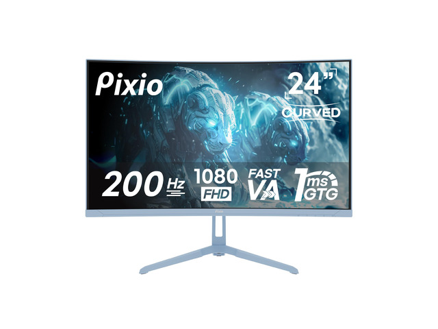 PXC248 Wave Blue 24 inch 200Hz Refresh Rate FHD 1080p Resolution 1500R Curve Fast VA Panel 1ms GTG Response Time Adaptive Sync HDR Curved Gaming...