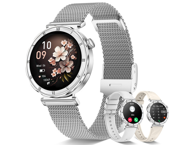 Smart Watches for Women (Answer/Make Calls), 1.19' AMOLED Slim Smartwatch with Heart Rate/Sleep Monitor, 120+ Sport Modes Fitness Tracker with...