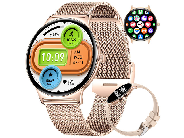 2026 Smart Watches for Women(Answer/Make Call), 1.43' AMOLED Android Smart Watch with Heart Rate Monitor/Sleep Tracker/120+Sports Modes, iOS...