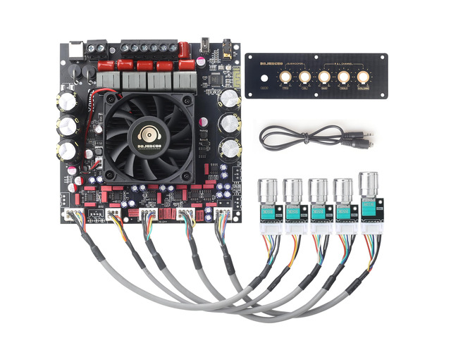 S600X-W Power Amplifier Board Bluetooth5.2 TPA3255 Chip with Subwoofer 2.1 Channel 300W×2+600W (S600X-W)