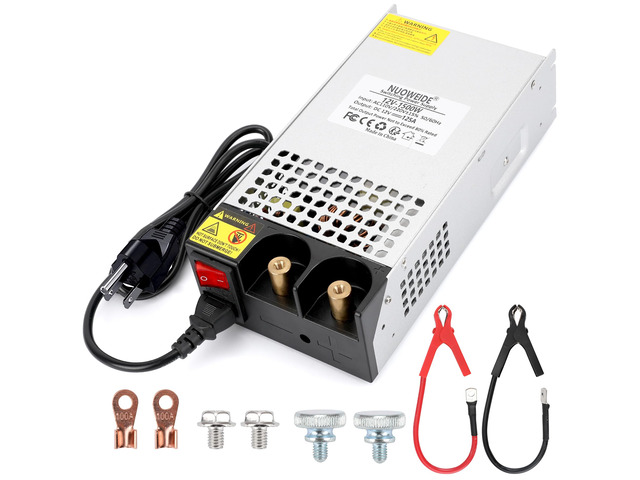 New Version 110V to 12V DC Converter 125A 1500W Power Supply, AC to DC Converter, 120V to 12V 125A Power Supply 1500W for RV, Pump, LED Strip, LCD...