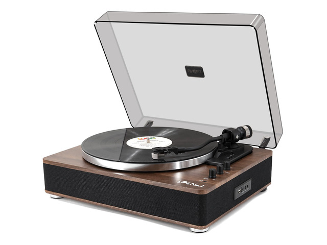 High Fidelity All-in-One Record Player with Stereo Speakers, Turntables for Vinyl Records with USB Recording & Playback, Bluetooth Input and...