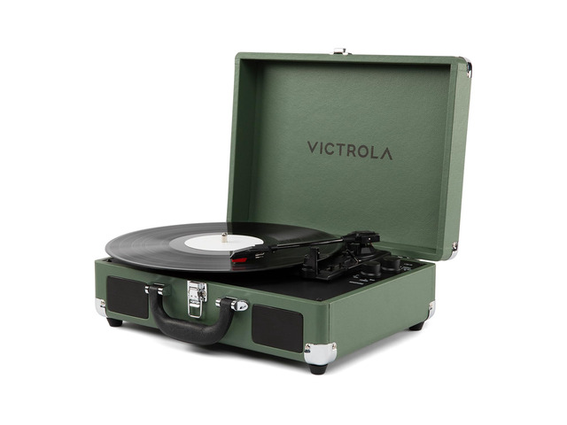 Journey II (2025 Model) Bluetooth Suitcase Record Player Built-in Stereo Speakers with Enhanced Bass, 3-Speed Turntable, Bluetooth Input and...