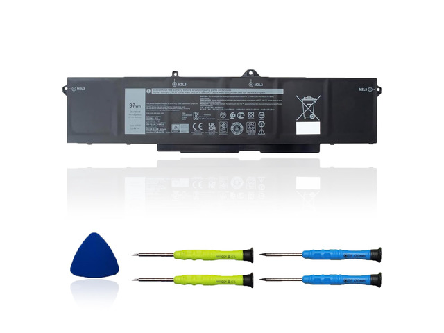 9JRV0 97Wh Battery Replacement for Dell Latitude 5521 5531 / Precision 3561 3571 3581 3591 / Alienware m17 R5 AMD/Alienware m18 R1 R2 / Alienware...