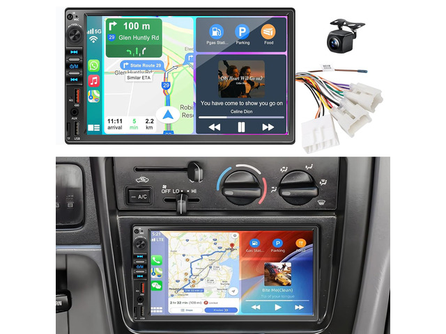Car Radio Stereo Wireless Carplay Android Auto Navi for Toyota Tacoma Sienna1998-2004/4Runner Camry 1990-2002/Tundra Sequoia 2000 2001 2002/Land...