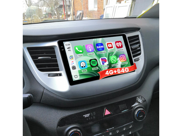 4+64G Android 15 Car Radio for Hyundai Tucson 2015 2016 2017 2018, 9' Touchscreen Car Stereo Wireless CarPlay Android Auto, 5GHz WiFi, Bluetooth...