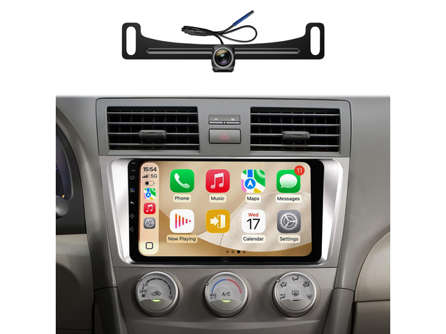 QLED Linux Car Stereo for Toyota Camry 2007-2011, Wireless Apple CarPlay & Android Auto Touch Screen Radio, Plug and Play Dash Kit Replacement with...