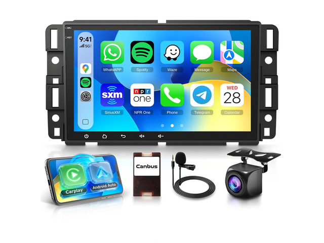 4Core 2G+64G Car Radio for Chevrolet Chevy Silverado GMC Sierra Yukon 2007-2013, Android Car Stereo Wireless CarPlay Android Auto, GPS WiFi,...