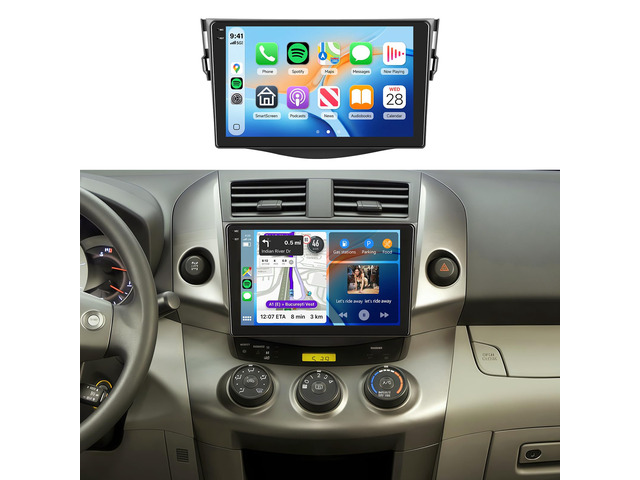 4G+128G Car Radio Stereo for Toyota RAV4 2007-2011, 9inch HD in-Cell Touch Screen/Android 15/Wireless CarPlay/Android...