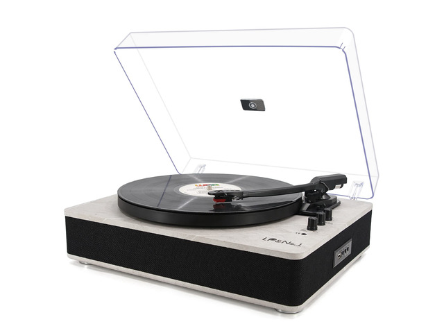 Record Player Bluetooth Turntable with Built-in Speakers and USB Play & Recording Belt-Driven Vintage Phonograph Record Player 3 Speed for...