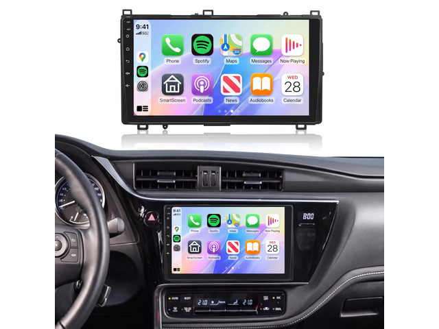 8Core 4G+64G Car Stereo Radio for Toyota Corolla 2017 2018 2019 with 5.0 Bluetooth,Wireless Carplay/Android Auto,DSP 46EQ, GPS WiFi 9inch IPS Touch...