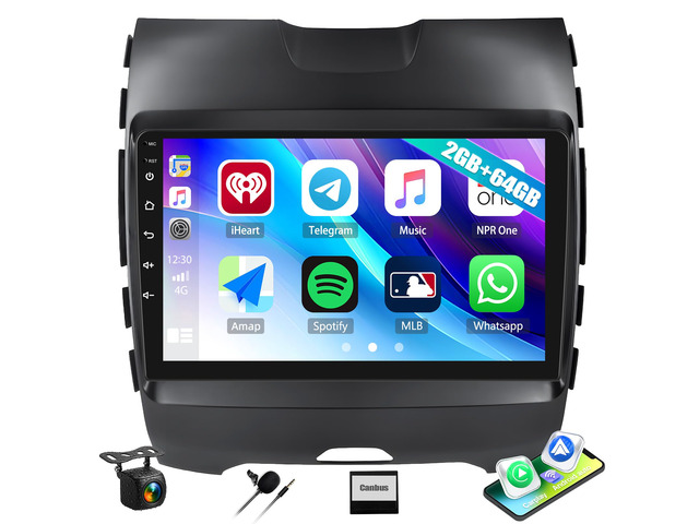 2G+64G Car Radio for Ford Edge 2015-2018 with Wireless CarPlay Andriod Auto Android 13 Head Unit 9' Touch Screen Car Stereo with GPS Navigation...