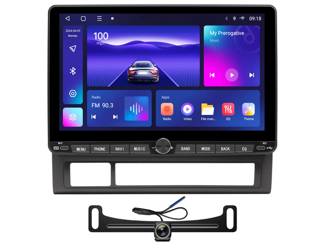 Car Stereo Dash Kit Replacement for Toyota Tacoma Radio Upgrade 2005-2015,QLED Touch Screen Head Unit w/Wired Wireless CarPlay Andriod Auto GPS...