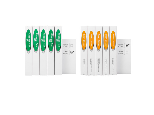 10 pcs Fiber Optic Cleaner Fiber Optic Tools Cleaning Pen for LC/MU 1.25mm Connectors & SC/ST/FC 2.5mm Connectors, Efficient Fiber Cleaner Pen