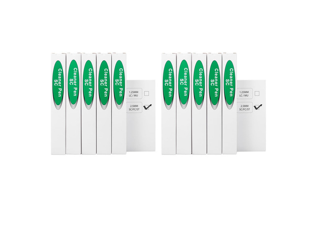 10 pcs Fiber Optic Cleaner Fiber Optic Tools Cleaing Pen for FC, SC & ST 2.5mm Connector, Fiber Cleaner Pen - 800+ Endface & Optical Connector Cleans