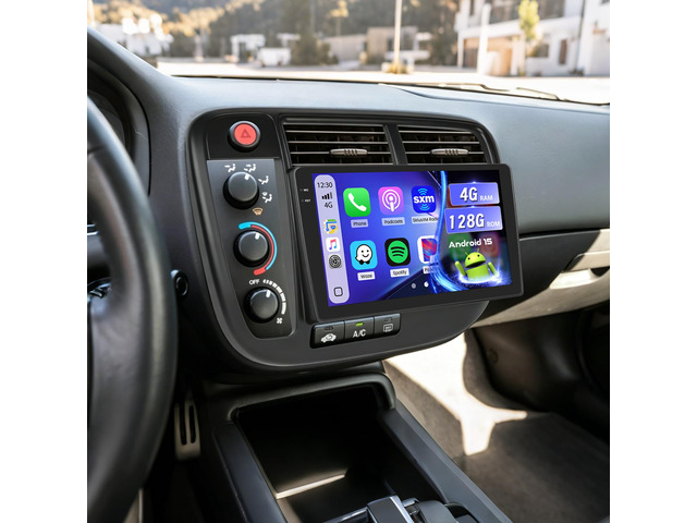 5Ghz WiFi 4G+128G Android 15 Car Radio for Honda Civic 1996-2001 Car Stereo with Wireless Carplay/Android Auto, 9 Inch HD Touchscreen with GPS...