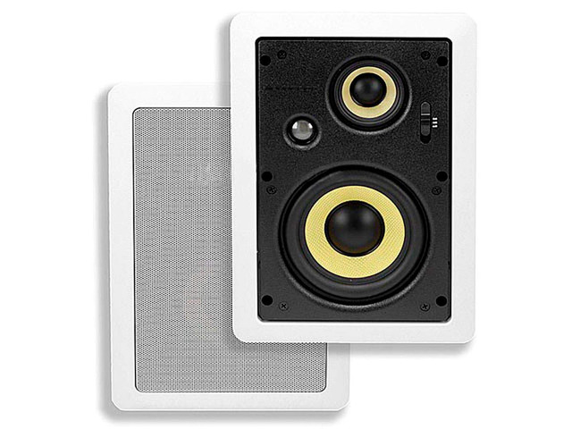 3-Way Aramid Fiber In-Wall Speakers - 6.5 Inch (Pair) Titanium Silk Dome Tweeters - Caliber Series