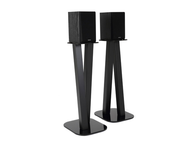 One Pair Fixed Height Universal Speaker Floor Stands - Black - 600 Series
