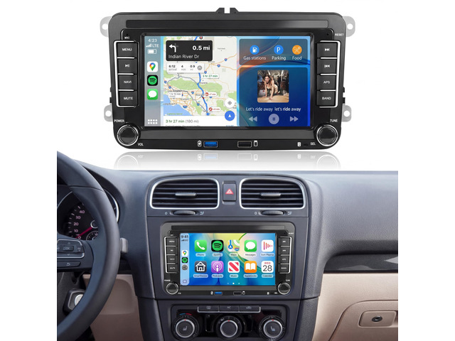 Car Radio Stereo for VW Jetta Passat Tiguan Golf MK5 MK6 Seat, 2+64G 7' Touch Screen/Android 15/Wireless CarPlay/Android Auto/Two USB/DSP...