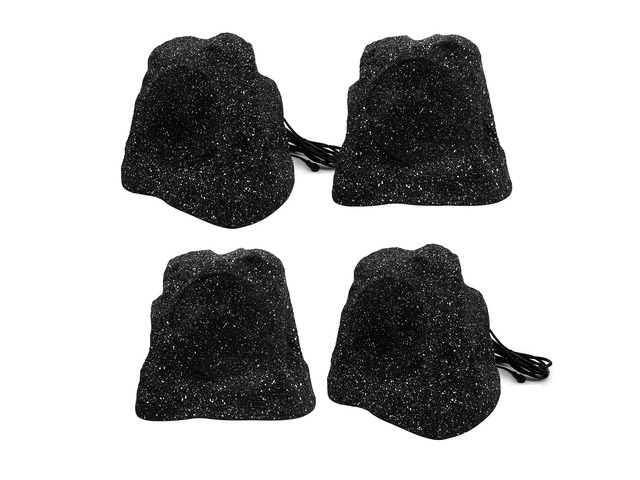 6.5'' 800W Bluetooth Outdoor Rock Speakers System Waterproof Wired IPX7 with Superior Timbre. Ideal for Garden, Pool Area, Patio & Park (2 Pair)