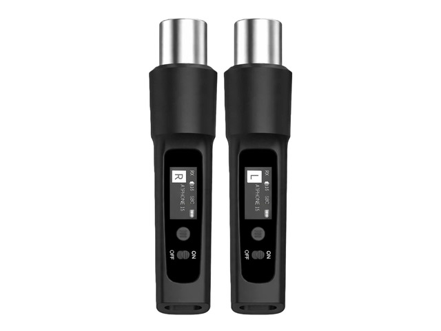 Wireless XLR Bluetooth Receiver, High-Fidelity Audio Adapter for PA Speakers, Mixers & Live Sound, OLED Display, 14H Battery