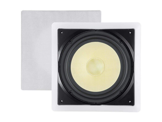 Fiber In-Wall Speaker - 10 Inch, 300W Subwoofer, Easy Installation And Paintable Grill - Caliber Series
