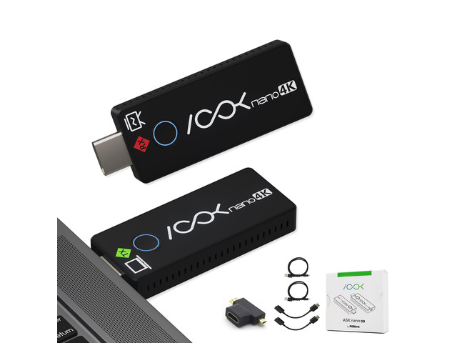 4K Wireless HDMI Transmitter & Receiver, Wireless HDMI Extender Presentation Kit for Meeting Room, 131ft Low-Latency, PC to TV, Plug &...