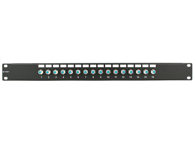Networx Coaxial Patch Panels (16 Port, F-Connector 3ghz)