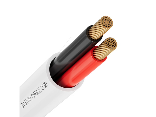 SYSTON 16/2 Speaker Audio Cable Wire Bulk, 16AWG 2C Strand OFC - Oxygen Free Copper Conductors, CMR Riser-Rated Indoor/Outdoor UV Resistant RoHS...