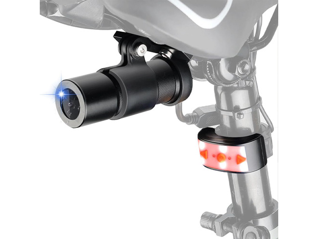 WiFi Bicycle Rear Camera with Tail Light, WiFi HD 1080P 150° Wide Angle Lens Intelligent Vibration Detection Power on/Off Waterpoof Bike Dash...