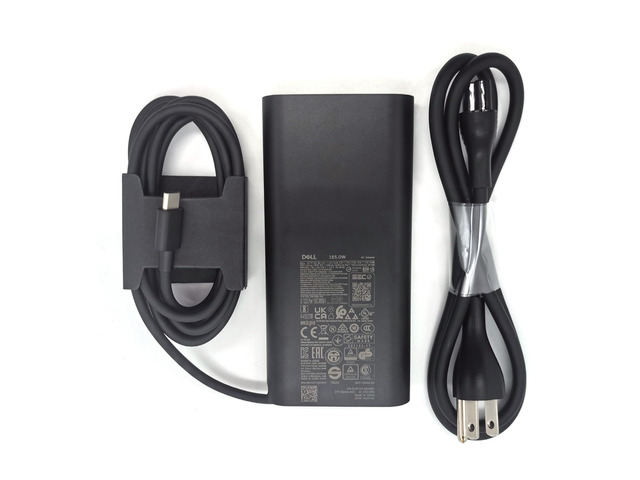 Laptop Charger GAN 165W Watt USB Type C AC Power Adapter, Precision 5680 5690 AC Charger, XPS 17 9720 9730 AC Adapter, Balck, DA165PM210
