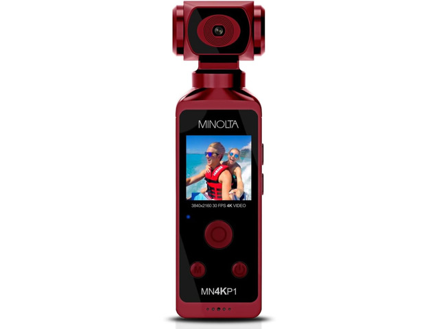 4K Ultra HD Pocket Camcorder WiFi Enabled Action Camera with 16MP Photos, 170Â° Wide Angle Lens, 270Â° Rotating Head, Slow Motion, 1.3-inch Display...